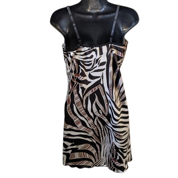 Nwt Fagioni animal print satin chemise slip dress medium - Picture 4 of 9